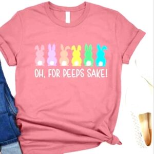 ⭐ Oh For Peeps Sake Easter tee Women's Large ⭐